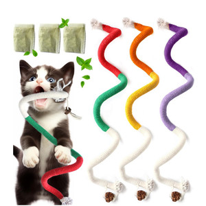 Nueva cuerda para masticar para gatos, juguete para limpiar los dientes, cuerda de algodón ecológica, juguete con hierba gatera, cuerda de algodón colorida - Product Image 1
