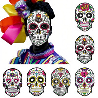 Masques en papier pour la fête d'horreur du Día de Muertos et d'Halloween, vente en gros et sur mesure, nouveaux styles transfrontaliers.