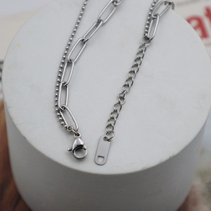 Double Layer Titanium Steel Chain Bracelet For Women Geometric Design 18K Colorfast Jewelry Fashion Simple Style - Product Image 1