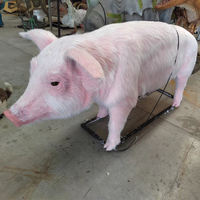 SGAI79 Modèle Animal Animatronique Cochon Grandeur Nature de Haute Qualité Simulation de Cochon Mignon pour Parc