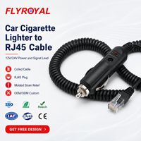 Câble spiralé avec connecteur allume-cigare vers prise RJ45, faisceau de câblage d'alimentation