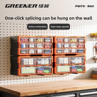Grande boîte de rangement en plastique murale, tiroir multi-niveaux de bureau, armoire à outils transparente pour vis, stylos et quincaillerie