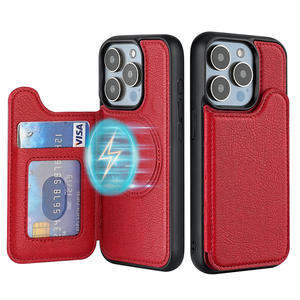 Custodia in Pelle Stile Business con Porta Carte per <span class=keywords><strong>iPhone</strong></span> 16 2025, Cover per Cellulare in PU per <span class=keywords><strong>iPhone</strong></span> 15 14 13 12 Pro - Product Image 2