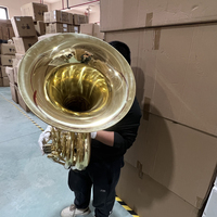 Alat Musik Profesional dari SLADE Factory, Euphonium Bb Profesional, Bugle Hug 50cm, Horn dengan 4 Piston Vertikal, Bass Tuba