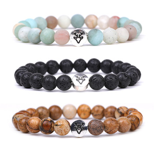 Bracelet en agate rouge rayée naturelle multicolore tendance et à la mode pour hommes et femmes Cadeaux Accessoires du <span class=keywords><strong>Nouvel</strong></span> <span class=keywords><strong>An</strong></span> - Product Image 1