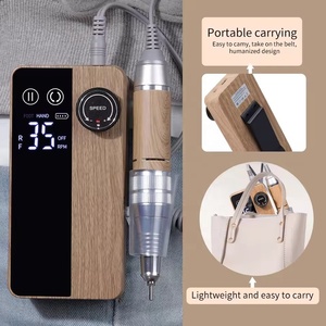 Portable <b>Nail</b> Drill with Display Rechargeable Cordless Manicure File 35000RPM Electric <b>Nail</b> Drill for Salon - Product Image 4