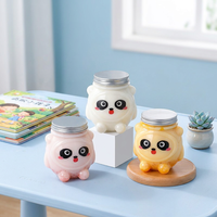 Botella de 500 ml con diseño de oso panda para envasar pan, con tapa y pajita desechable, de plástico PET, impresa, para fiestas y festivales