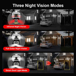 JideTech 2MP 4G ab çift Lens PTZ güvenlik kamera desteği iki yönlü ses AI insan algılama ve üç gece görüş modları - Product Image 4