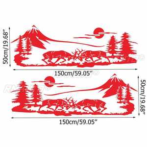 Lot de 2 autocollants pour camping-car de 150 cm, motif arbre et montagne, décor en vinyle pour camping-car, caravane, pick-up - Product Image 6