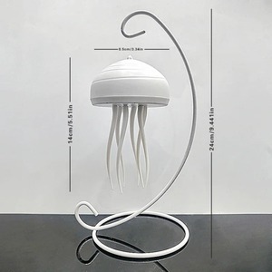 Lampe de nuit en forme de méduse, lumière LED rotative pour chambre, lampe de table avec design de rotation dynamique, créative pour le sommeil - Product Image 5