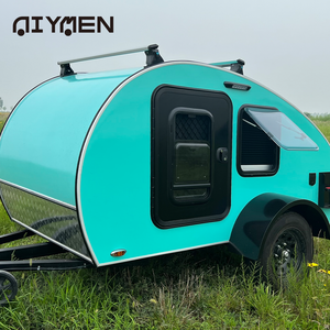 Mini Remolque <span class=keywords><strong>de</strong></span> Viaje AIYMEN Tipo Caravana <span class=keywords><strong>de</strong></span> Fibra <span class=keywords><strong>de</strong></span> Vidrio para Acampar Estilo Teardrop Europeo Chasis <span class=keywords><strong>de</strong></span> Acero <span class=keywords><strong>de</strong></span> Lujo para 1-2 Personas - Product Image 6