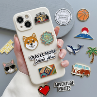 Vente directe usine : Badges métalliques, autocollants pour téléphone Palestine, styles variés, en alliage gravé, cadeaux de festival, autocollants 3D pour téléphone