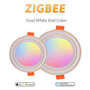 6W ZigBee Thông Minh LED Đèn Downlight RGB 2700K-6500K Hiện Đại W + C Ánh Sáng Điều Khiển Từ Xa Mờ Ánh Sáng Tại Chỗ Alexa Tương Thích Sắt - Product Image 3