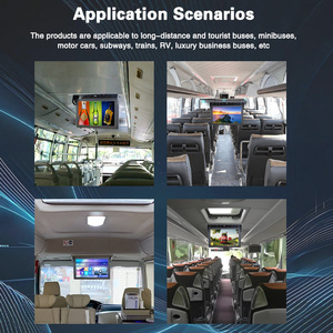 21.5 "kim loại lật xuống/Roof Mount xe buýt Màn hình LCD với LTE 4G 24V với loa - Product Image 3