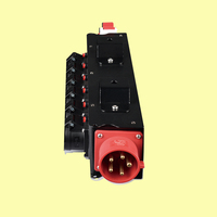 Boîtier de distribution d'alimentation portable en acier Nebula PB031 CEE 32A 5P Entrée 16A Sortie 380V AC avec 6 prises