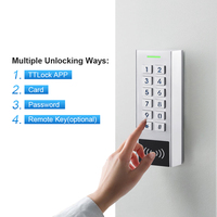 Système de serrure intelligente extérieure TTlock avec bouton à clé physique en métal, contrôle d'accès IP67 pour hôtel/AirBnB