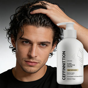 Private Label Smoothing <b>Styling</b> Cream 300ml Aloe Barbadensis Leaf Water Castor Oil Moisturizing Nourishing OEM ODM - Product Image 1