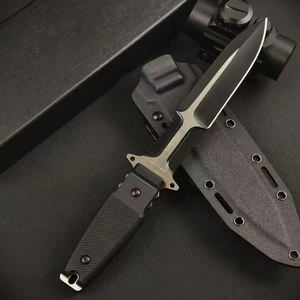 Cuchillo para Exteriores de Acero Inoxidable con Hoja de Punta Caída y Mango G10, Cuchillo de Supervivencia para Camping con Funda - Product Image 3