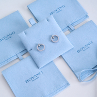 Sac à poussière pour boucles d'oreilles en microfibre, nouveau design Boyang, pour bijoux