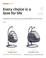 Balançoire pour patio extérieur, simple et double pour cour/balcon, hamac, pliable et détachable, avec corde épaisse tissée