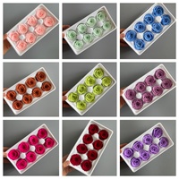 Rose éternelle Naturecho 4-5 cm, fleurs séchées, cadeaux écologiques pour mariage, cadeaux pour la Saint-Valentin, emballage de luxe personnalisé
