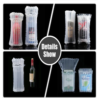 Emballage logistique sac de gonflage d'air en plastique sacs de colonne d'air pour protecteur de bouteille de vin rouge