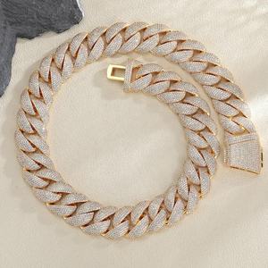 VOAINO Custom High End Jewelry Hip Hop Necklace <strong>Real</strong> Men Iced Out Vvs <strong>Diamonds</strong> 18k Solid Gold Cuban <strong>Chain</strong> - Product Image 3