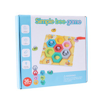 Anpassbares Ungiftiges Holz-Bienen-Zuordnungsspielzeug Lehrreiches Sortierspielzeug für Kinder Montessori-Lehrmittel Kindergarten