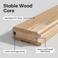 Rodapié de PVC duradero, moldura de pared impermeable, decoración interior, moldura de suelo, madera maciza multicapa