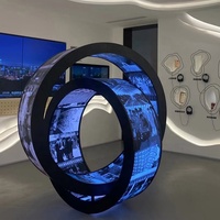 Écrans muraux LED numériques, écran LED vidéo extérieur et intérieur, forme irrégulière, taille personnalisée, affichage LED pour pilier de bâtiment