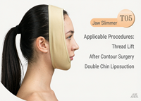 Bandeau facial respirant pour adultes après opération Mentonera, lifting facial post-chirurgical et attelle de menton à maintien moyen