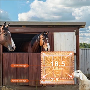 Mangeoire à bétail en acier de 22 gallons, robuste et personnalisée, nouvelle 2022, râtelier à foin pour bovins, moutons, chevaux et vaches - Product Image 3