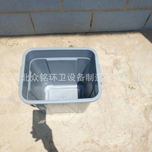 Cubo de Basura de Plástico con Tapa Abatible de 30L, Rectangular, de HDPE, para Uso en Exteriores y Calles - Product Image 4