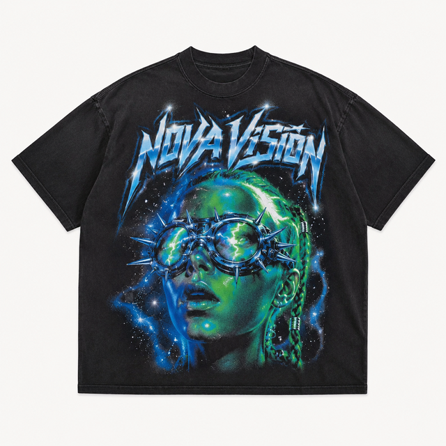 Wholesale Summer Street Wear Oversized Drop Shoulder Hip Hop Fashion Trend Brand Style Graphic Digital Printing Woven Character