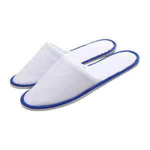 Customized Color Hotel Slippers Disposable Hotel Bath Slippers Eva Sole Hotel Closed Toe Slipper