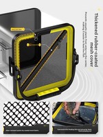 Seau de pêche pliable portable en EVA transparent avec protection pour les poissons, conteneur pour poissons vivants
