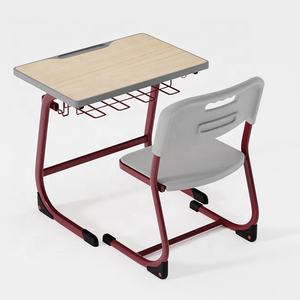 Ensemble bureau et chaise pour étudiant à hauteur fixe, table d'étude en métal pour l'école primaire et l'école à domicile - Product Image 5