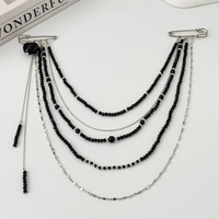 Élégantes Broches Cœur à Paillettes en Acrylique Superposées avec Pompon pour Femmes, Épingles Tendance pour Soirées, Accessoires de Costume, Bijoux Cadeaux
