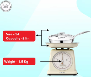 Poêle à frire en acier inoxydable 304 triple couche de 24 cm, antiadhésive, compatible induction, robuste, pour hôtel, restaurant, usage domestique - Product Image 3