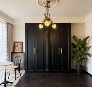 <b>Wardrobe</b> Bedroom Furniture Double <b>Door</b> Classic Wood <b>Wardrobe</b> Large Drawers Closet Storage for Family Bedroom - Product Image 6