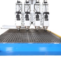 Nouvelle Machine de routeur CNC à 4 axes ATC à tête pivotante pour composant de moteur de noyau de meubles à bois