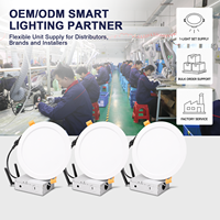 Lampu Panel LED Gouly Factory AC110V-240V 10W Lampu Plafon IP44 Downlight Villa dengan Kontrol Cloud Wi-Fi