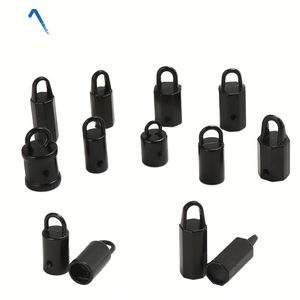 Meishi Hardware – Lanière de téléphone portable électrophorétique noire, avec anneau à ressort métallique à vis simple ou double trou pour horloge suspendue - Product Image 2