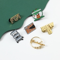 Broche en métal avec logo personnalisé, nouveau design, épingle de sûreté en alliage de zinc avec motif cœur pour costume et écharpe homme et femme