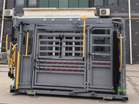 Goulotte de compression manuelle automatique robuste pour bétail avec balances Équipement agricole en acier et métal pour bétail