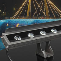 Lumière murale DMX512 36W 24W RGB LED linéaire IP68 Étanche Éclairage architectural extérieur Façade de bâtiment Éclairage