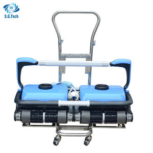 Couronne d'eau Robot de nettoyage automatique à double tête Machine d'aspiration des eaux usées d'escalade murale haute puissance Outils de nettoyage de piscine Accessoires - Product Image 3