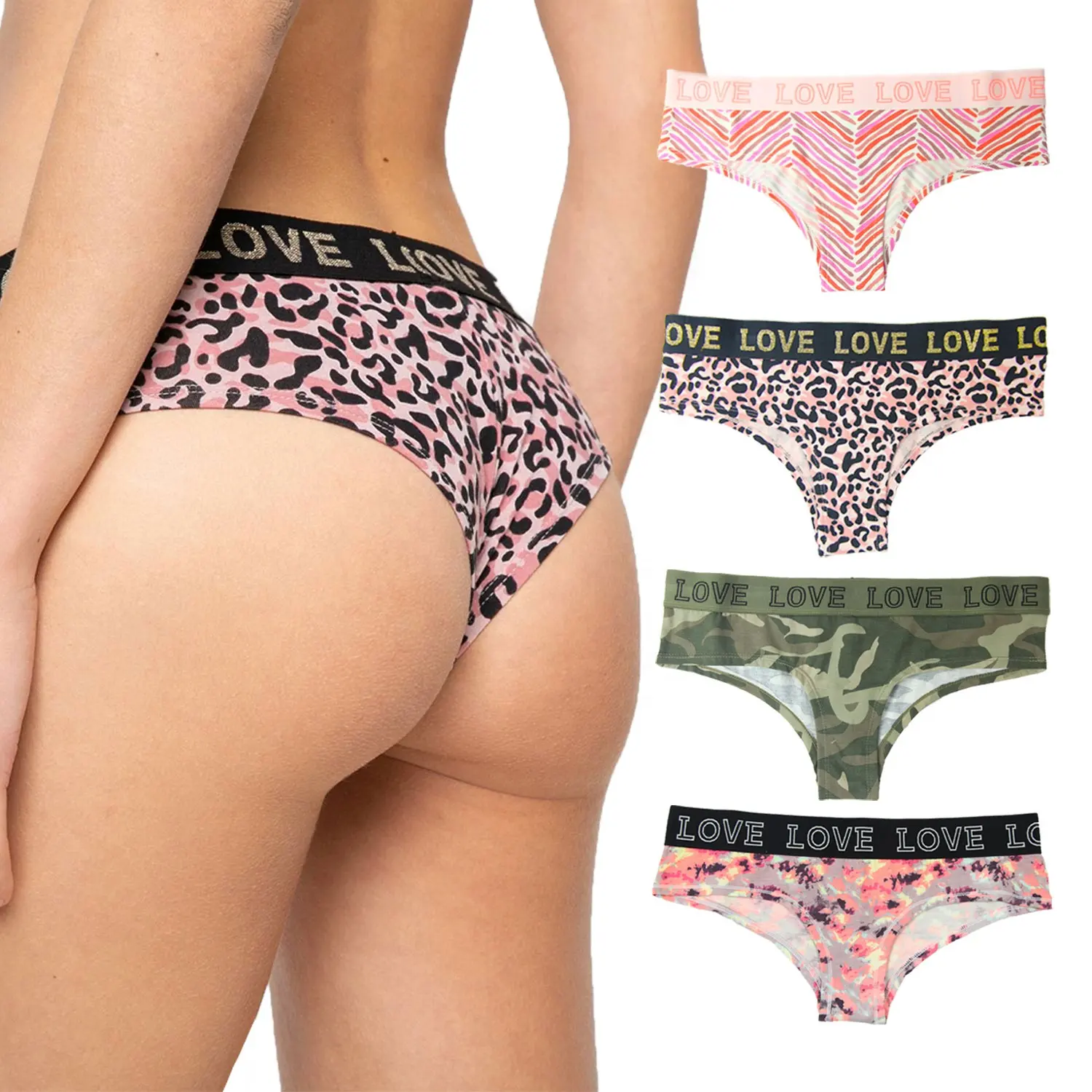 Bragas hipster con logotipo personalizado para mujer, Bikini de algodón, ropa interior deportiva elástica con estampado de cliente de tiro bajo, talla grande