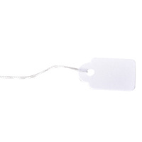 Étiquettes suspendues de prix d'étiquette vierge blanche de taille personnalisée avec cordon en coton de 10cm