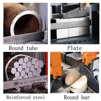 Sierra de cinta horizontal semiautomática de dos columnas GB4230 para corte hidráulico de metal, barras de acero y tubos